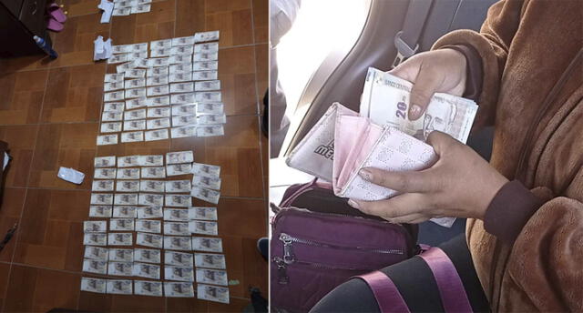 Los sujetos tenían decenas de billetes de S/ 20 falsos. Foto: Policía