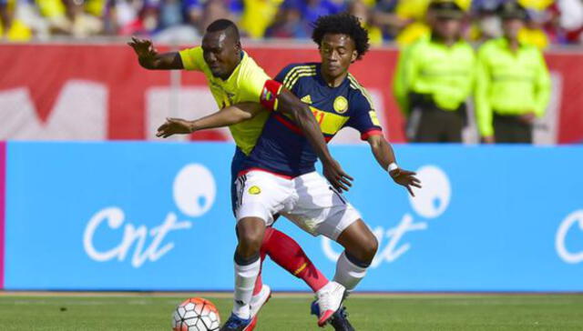 Colombianos y ecuatorianos reeditarán la historia de sus enfrentamientos en la Copa América. Foto: AFP