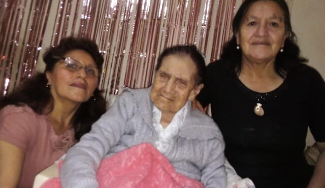 Doña Felicita pasó esta fecha tan importante en compañía de sus familiares más cercanos. Foto: difusión