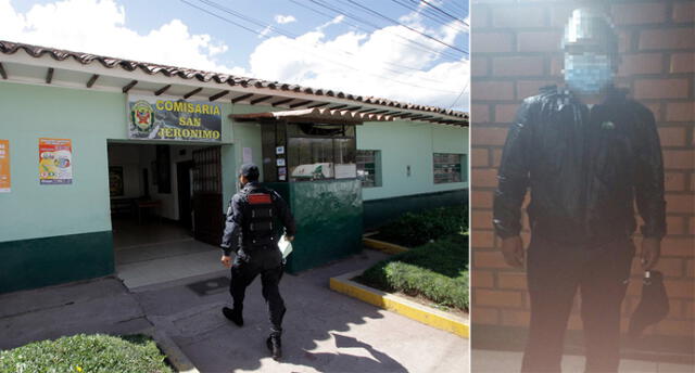 Sujeto se encuentra detenido en la comisaría de San Jerónimo. Foto: PNP