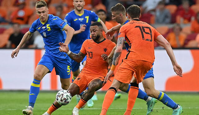 Países Bajos enfrenta a Ucrania en el Estadio Ámsterdam Arena por la Euro 2021. Foto: AFP