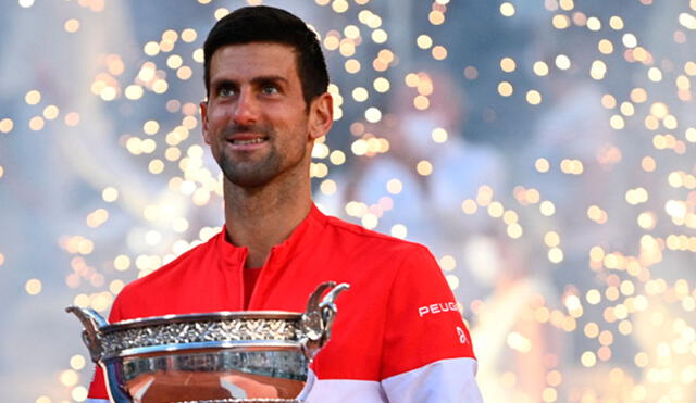 Novak Djokovic dejó sus impresiones tras coronarse en el Grand Slam Roland Garros 2021. Foto: AFP