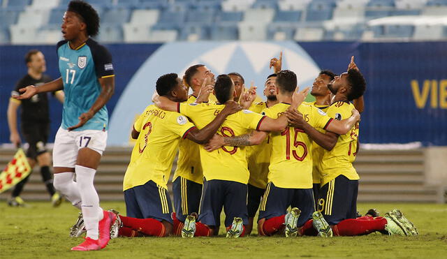 Ecuador no pudo con Colombia en su debut de la Copa América 2021. Foto: AFP