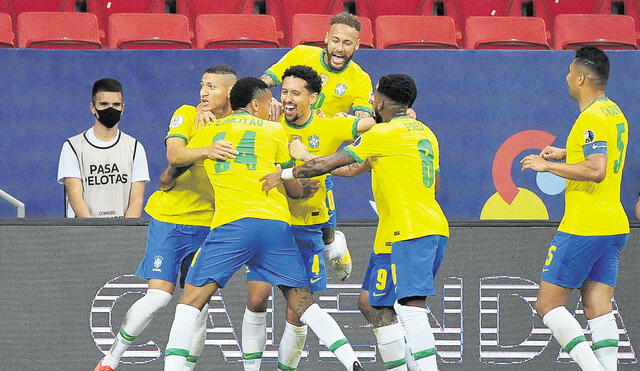 Sin despeinarse. La selección de Brasil confirma su favoritismo con un contundente debut. Su próximo rival será Perú. Foto: difusión