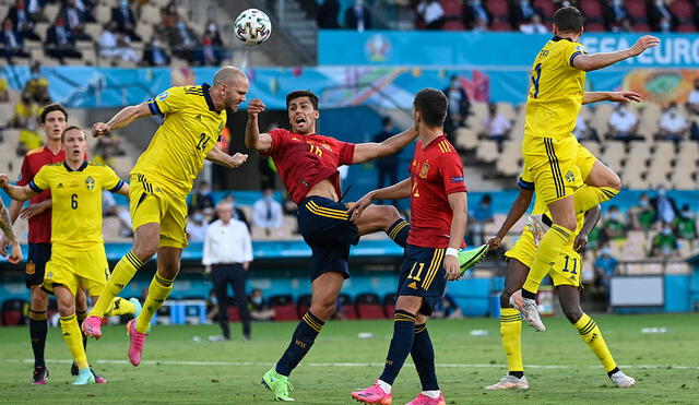 España enfrenta a Suecia en el Estadio La Cartuja de Sevilla por la Euro 2021. Foto: AFP