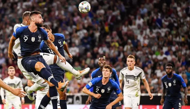 El equipo francés se enfrenta a Alemania en el estadio Allianz Arena de Múnich. Foto: EFE