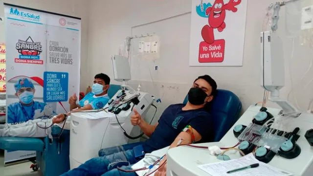 EsSalud lanzó campaña de donación de sangre en el Hospital Almanzor Aguinaga. Foto: EsSalud