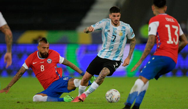 Arturo Vidal fue figura en el empate de Chile frente a Argentina por la Copa América 2021. Foto: AFP