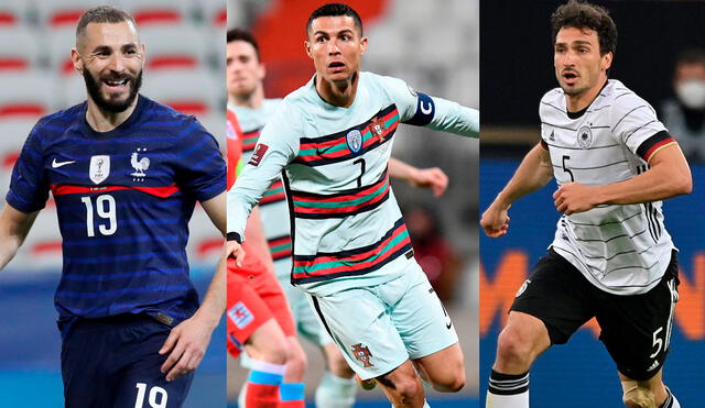 Francia, Portugal y Alemania son tres candidatos al título de la Eurocopa 2021. Foto: composición/EFE
