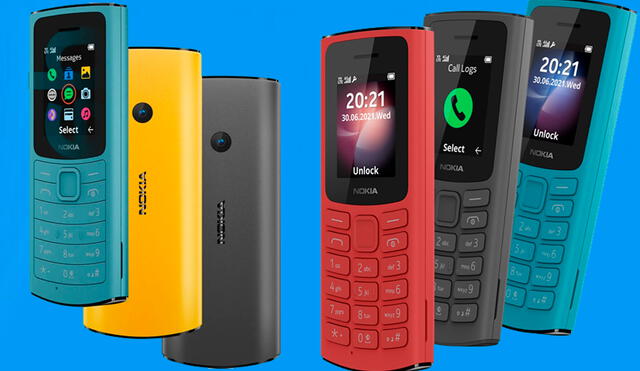 Nokia vuelve a apelar a la nostalgia de los usuarios con el lanzamiento de la reedición de los Nokia 105 y Nokia 110. Foto: Nokia - composición La República