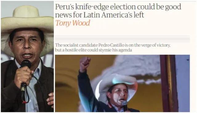 Para el columnista de The Guardian, el líder de Perú Libre “encontrará una fuerte oposición de intereses de élite arraigados y clases medias costeras hostiles a la izquierda”. Foto: AFP