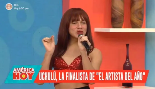 La Uchulú es una de las finalistas de El artista del año. Foto: captura de América TV
