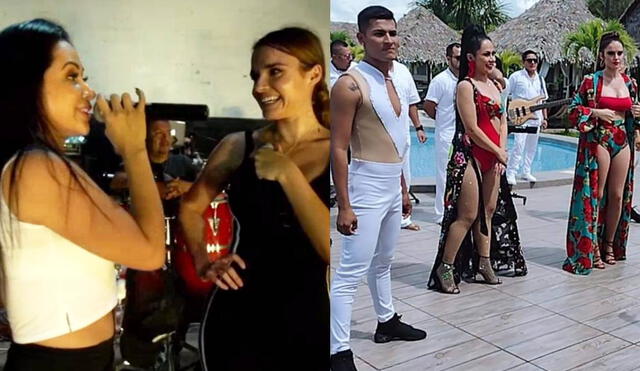 Melody y Explosión de Iquitos ensayan para su concierto virtual. Foto: Explosión de Iquitos/ Facebook/ difusión