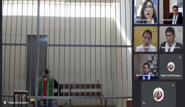 Acusado escuchó sentencia en penal de Socabaya, donde cumple prisión preventiva. Foto: Poder Judicial