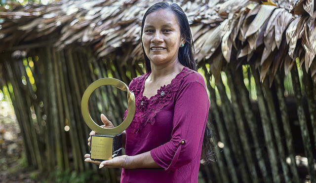 Logro. Liz Chicaje, defensora ambiental representativa de América del Sur y América Central. Foto: difusión