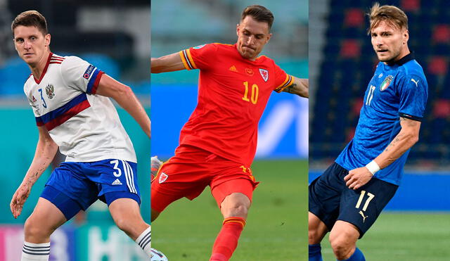 Rusia, Gales e Italia son algunas de las selecciones que jugarán este miércoles 16. Foto: composición/EFE/AFP