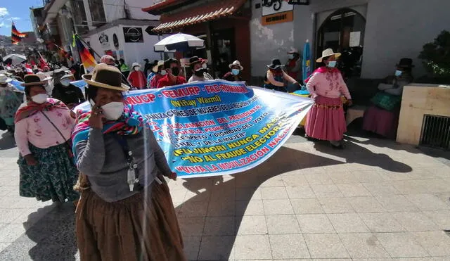 Protesta movilizó a pobladores de varias provincias en la ciudad de Puno. Liubomir Fernández/ La República