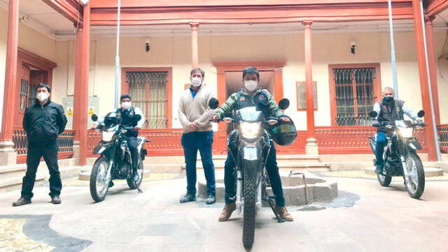 Motocicletas para Área de Notificaciones Judiciales en la Corte de Cajamarca. Foto: Corte de Cajamarca.
