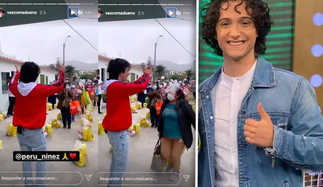 Vasco Madueño animó a los presentes y compartió videos en redes sociales. Foto: composición/Instagram