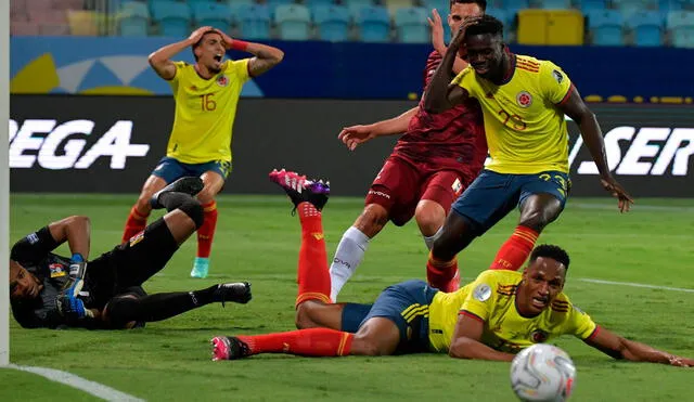 Colombia vs. Venezuela se enfrentaron en la primera fecha de las Eliminatorias Qatar 2022. Foto: EFE