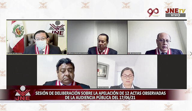 La última palabra. Desenlace de este dilema político está en manos del pleno del JNE. Foto: captura de JNE TV