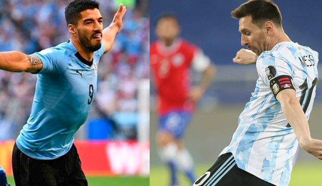 Luis Suárez y Lionel Messi se perfilan como las figuras del intenso duelo en el Estadio Mané Garrincha. Foto: composición EFE/Twitter/Selección Argentina