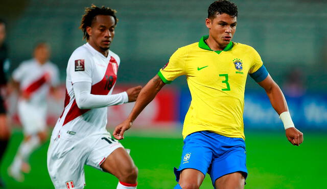Thiago Silva estuvo presente en la goleada de Brasil sobre Perú en la Copa América. Foto: EFE