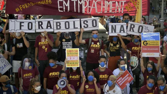 Las protestas contra Jair Bolsonaro no cesan, y es posible que el mandatario brasileño no sea relecto en 2022. Foto: Telám