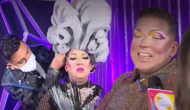 'Choca' Mandros actuó sin problemas como drag queen. Foto: captura América TV