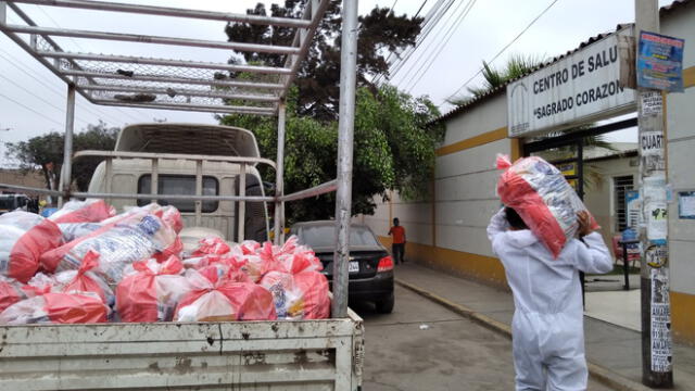 Canastas de víveres son entregadas cada mes por la comuna provincial. Foto: MPT