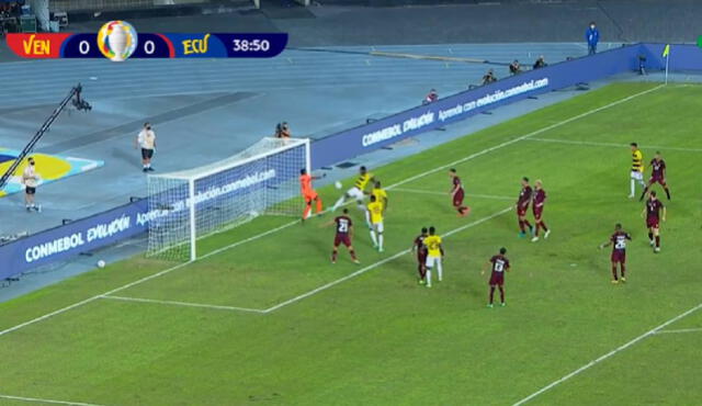 Preciado marcó el primer gol de Ecuador en la Copa América 2021. Foto: captura/DirecTV Sports