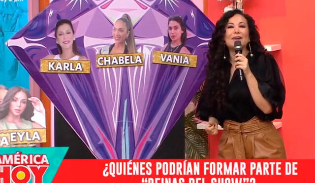 Karla Tarazona, 'Chabelita' y Vania Bludau estarían en el nuevo programa de Gisela. Foto: captura/América TV