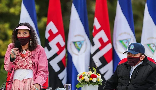 Daniel Ortega y la vicepresidenta, su esposa Rosario Murillo, reciben críticas de la comunidad internacional tras los recientes acontecimientos en Nicaragua. Foto: AFP