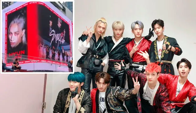 Stray Kids se lució en el Times Square gracias a STAY. Foto: composición LR / JYP / @skz_usa