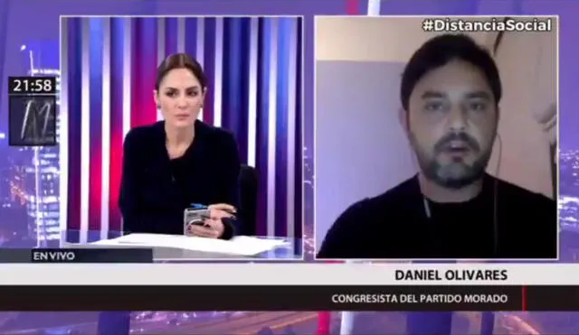 Daniel Olivares fue entrevistado por Mávila Huertas en el programa 20 21 el lunes 21 de junio. Foto: captural: Canal N