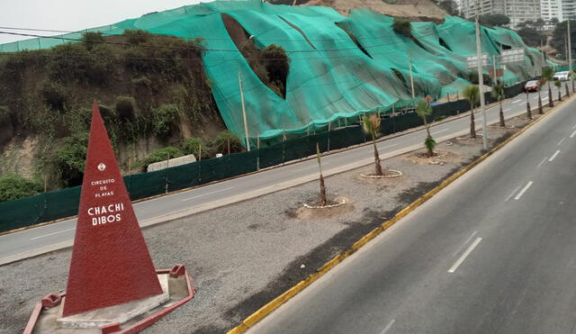 Mallas evitan el deslizamiento de rocas en la Costa Verde. Foto: Municipalidad de Lima