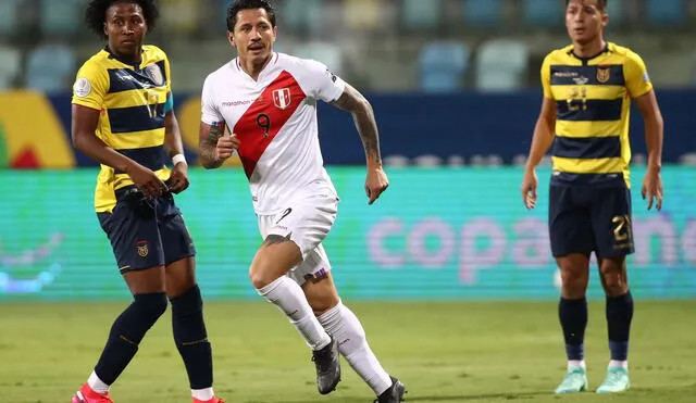 Gianluca Lapadula rompió la red del arco ecuatoriano. Foto: Selección Peruana