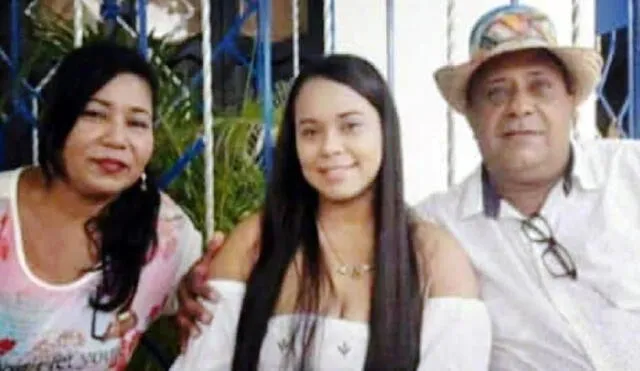 Luz Angélica Romero junto a sus padres Luz Darys Castellanos y el exalcalde Rodolfo Romero. Foto: difusión