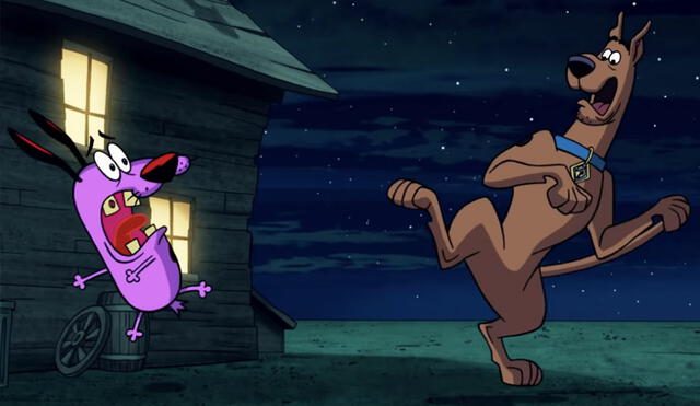 Scooby-Doo y Coraje, el perro cobarde compartirán una película. Foto: Warner Bros
