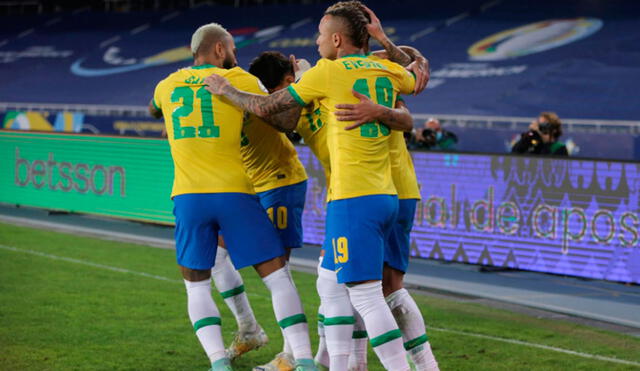 Brasil superó a Colombia con agónico gol de Casemiro por Copa América 2021. Foto: EFE