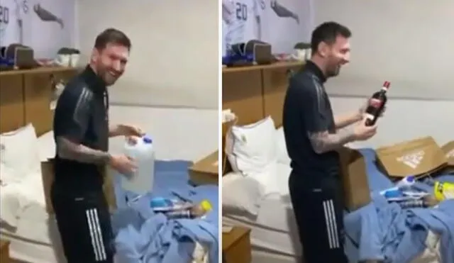 Lionel Messi concentra con el resto de la selección argentina en Ezeiza. Foto: captura de video/Instagram