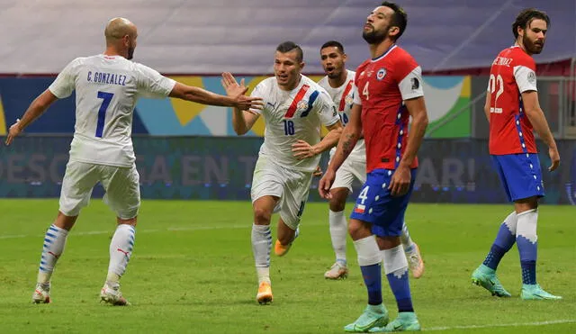 Chile y Paraguay se enfrentan en la Copa América 2021. Foto: Twitter
