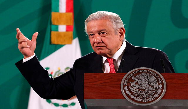 El mandatario de México en su habitual conferencia de prensa matutina. Foto: EFE
