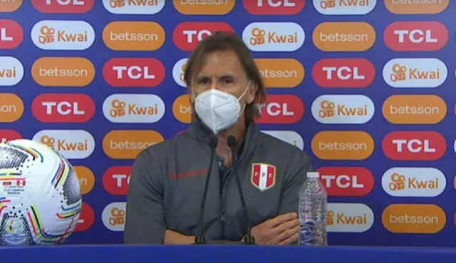 Ricardo Gareca habló en la previa del partido ante Venezuela. Foto: Conmebol