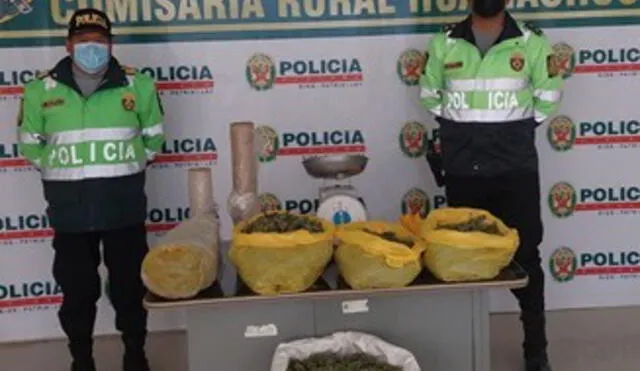 Droga fue trasladada a comisaría rural de Huamachuco. Foto: PNP