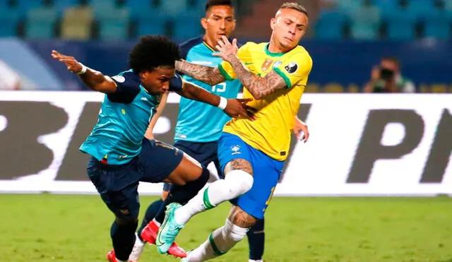 Brasil y Ecuador igualan 1-1 por la Copa América 2021. Foto: EFE