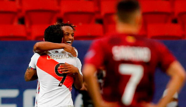 André Carrillo anotó su segundo gol con la selección peruana en la Copa América 2021. Foto: Twitter Copa América