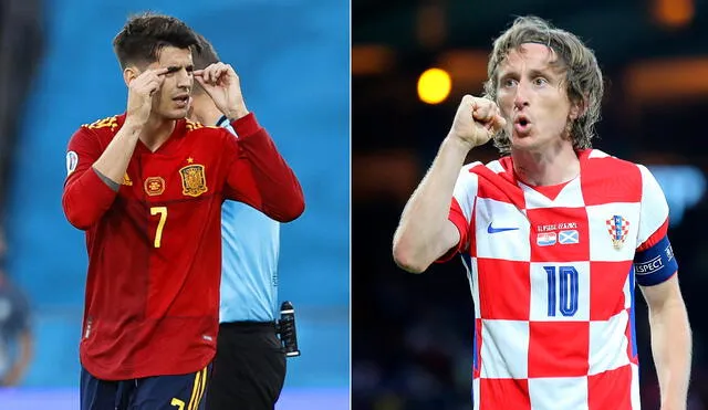 España y Croacia se miden por los cuartos de final de la Eurocopa. Foto: composición LR / EFE