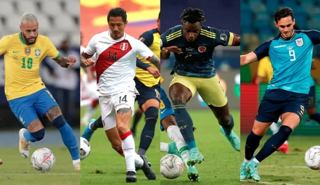 Los rivales de Brasil, Perú, Colombia y Ecuador serán revelados este lunes. Foto: Composición / EFE