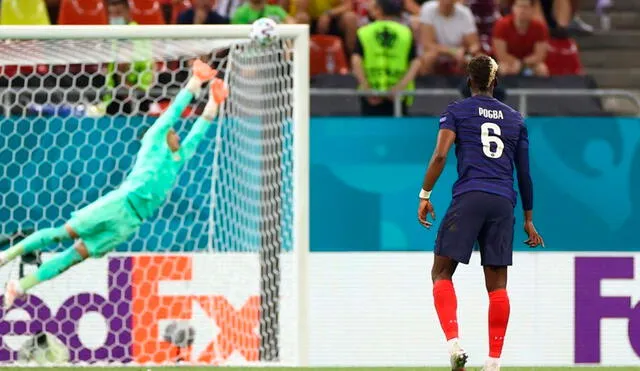 Paul Pogba anotó el 3-1 transitorio de Francia ante Suiza por la Euro 2021. Foto: AFP